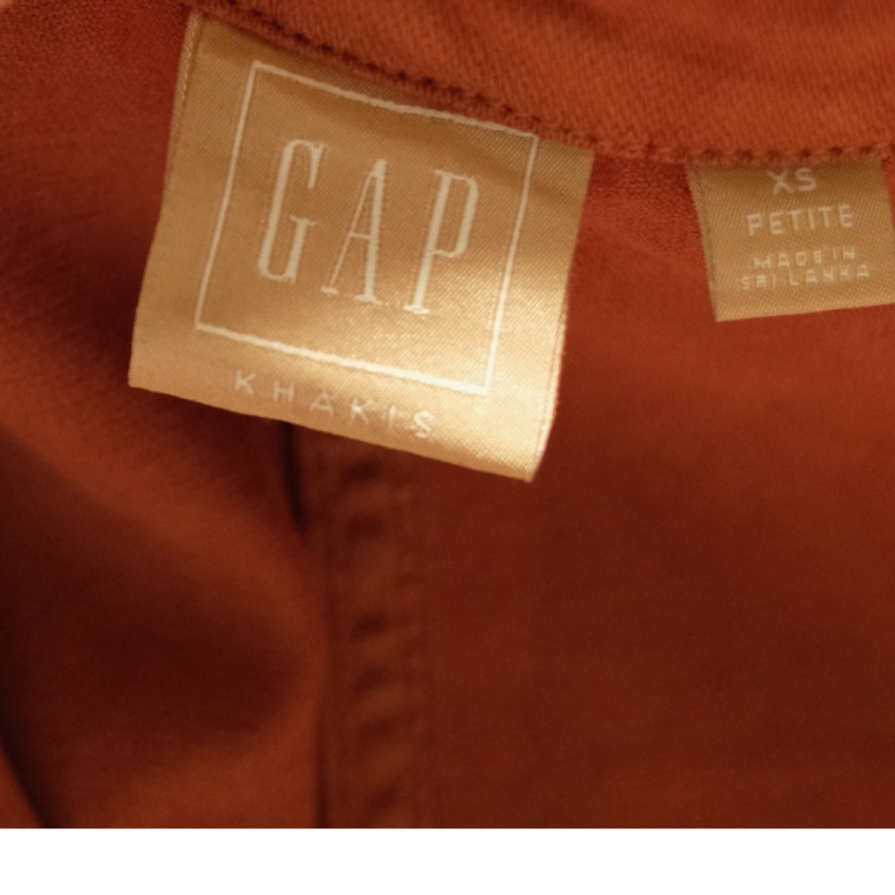 Vintage Gap Rust Denim Button Down Shift Dress - image 5